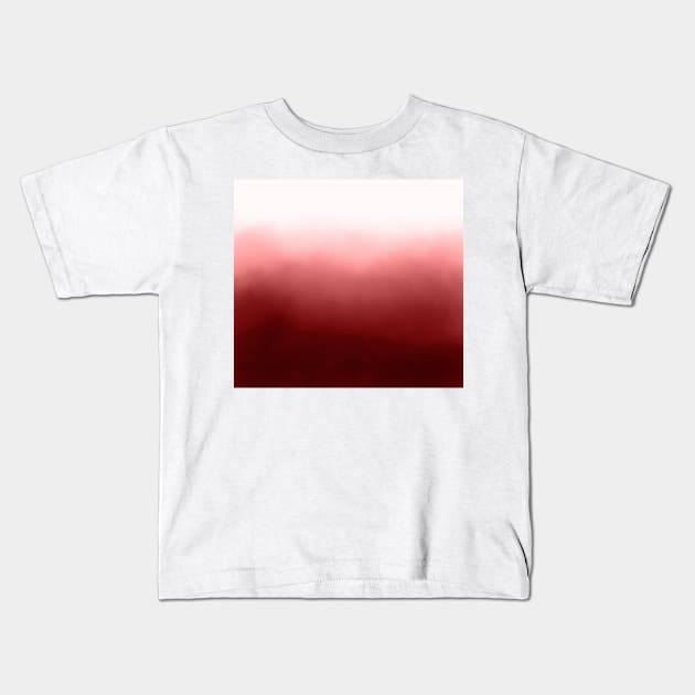 Boho Crimson Red Ombre Gradient Dip Dye Kids T-Shirt by karenmcfarland13